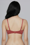 Zivame Bare Whispers Padded Non Wired Medium Coverage Lace Bra - Dusty Cedar — thumbnail 2